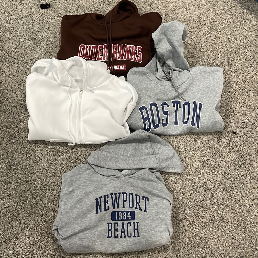 4 shein hoodies barley worn!